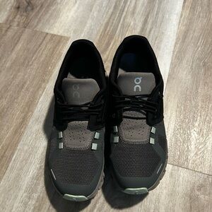 On Running Women’s Black & Gray Sneakers with Mint Accents